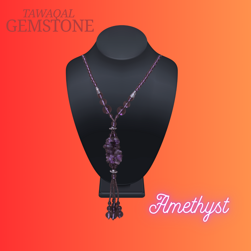 Amethyst stone Neckless Good Quailty Hand Made