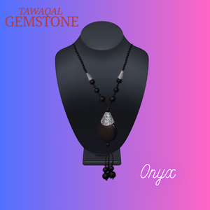 Black Aqeeq Neckless Hand made Neckless Good Quailty