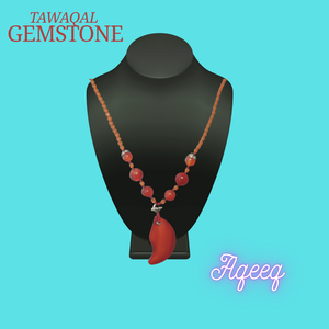 Aqeeq Moon Design Neckless Beautifull Hand Made For Women