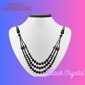 Black Crystal Beautifull Hand Made Nexkless For Women