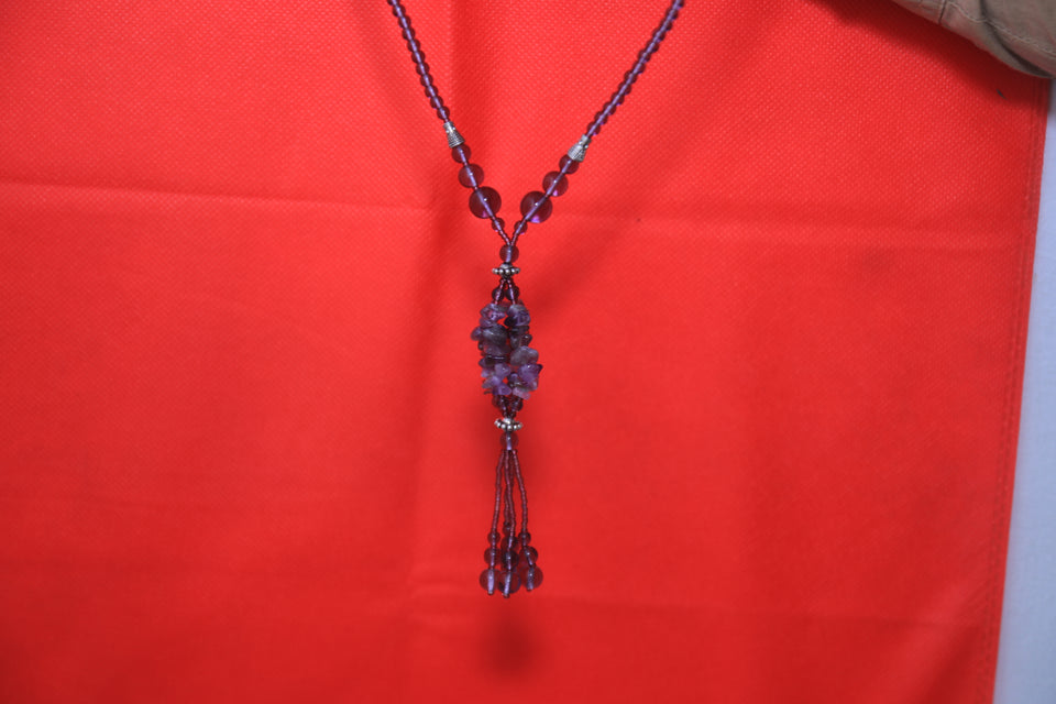 Amethyst stone Neckless Good Quailty Hand Made