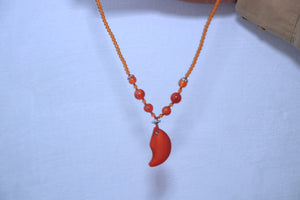Aqeeq Moon Design Neckless Beautifull Hand Made For Women