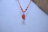 Aqeeq Moon Design Neckless Beautifull Hand Made For Women