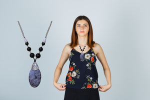 labradorite Stone Beautifull Hand Made Neckless For Women