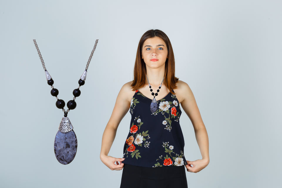 labradorite Stone Beautifull Hand Made Neckless For Women