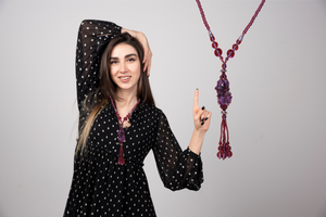 Amethyst stone Neckless Good Quailty Hand Made