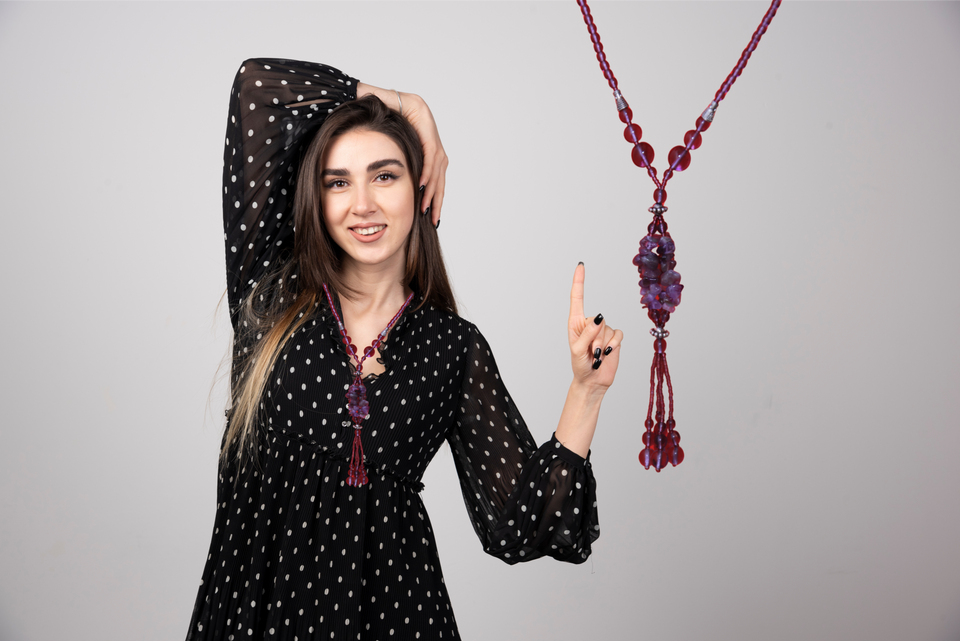 Amethyst stone Neckless Good Quailty Hand Made
