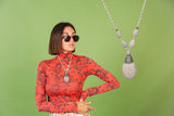 American  White Feroza Neckless Beautifull Hand Made  For Women
