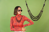 Black Crystal Beautifull Hand Made Nexkless For Women