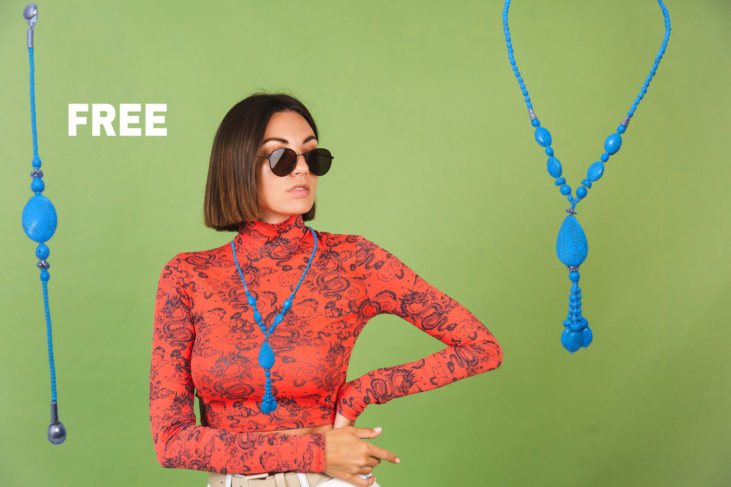 American Feroza Stone Neckless Beautifull Hand Made For Women