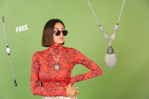 American  White Feroza Neckless Beautifull Hand Made  For Women