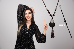 Black Aqeeq Neckless Hand made Neckless Good Quailty
